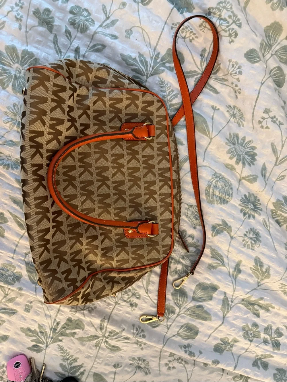 Michael Kors Brown and orange satchel